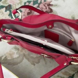 Coach Red Campbell leather Carryall/Handbag/Purse